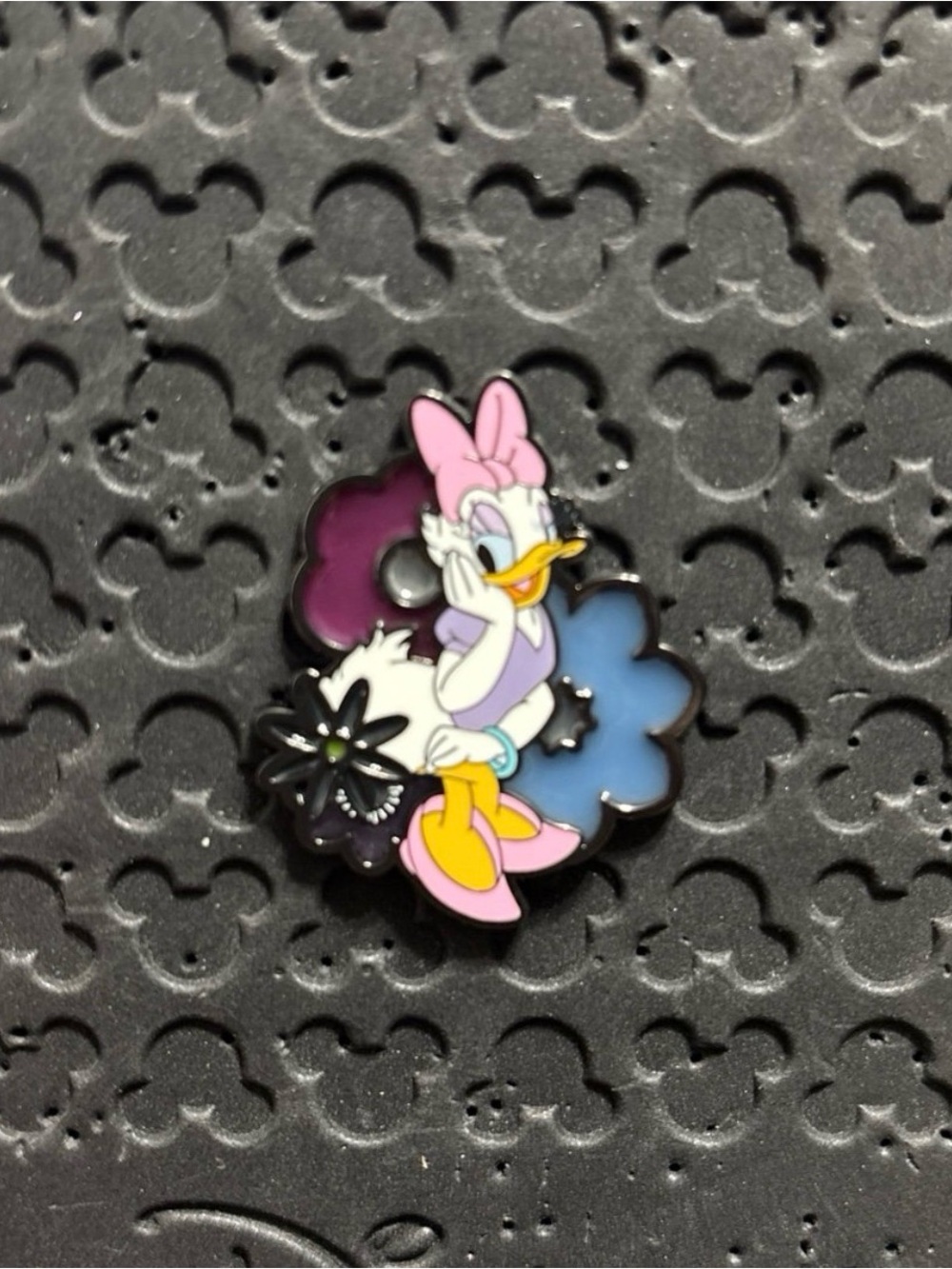 Loungefly Daisy Duck Pink Purple Blue Flower Enamel Brooch